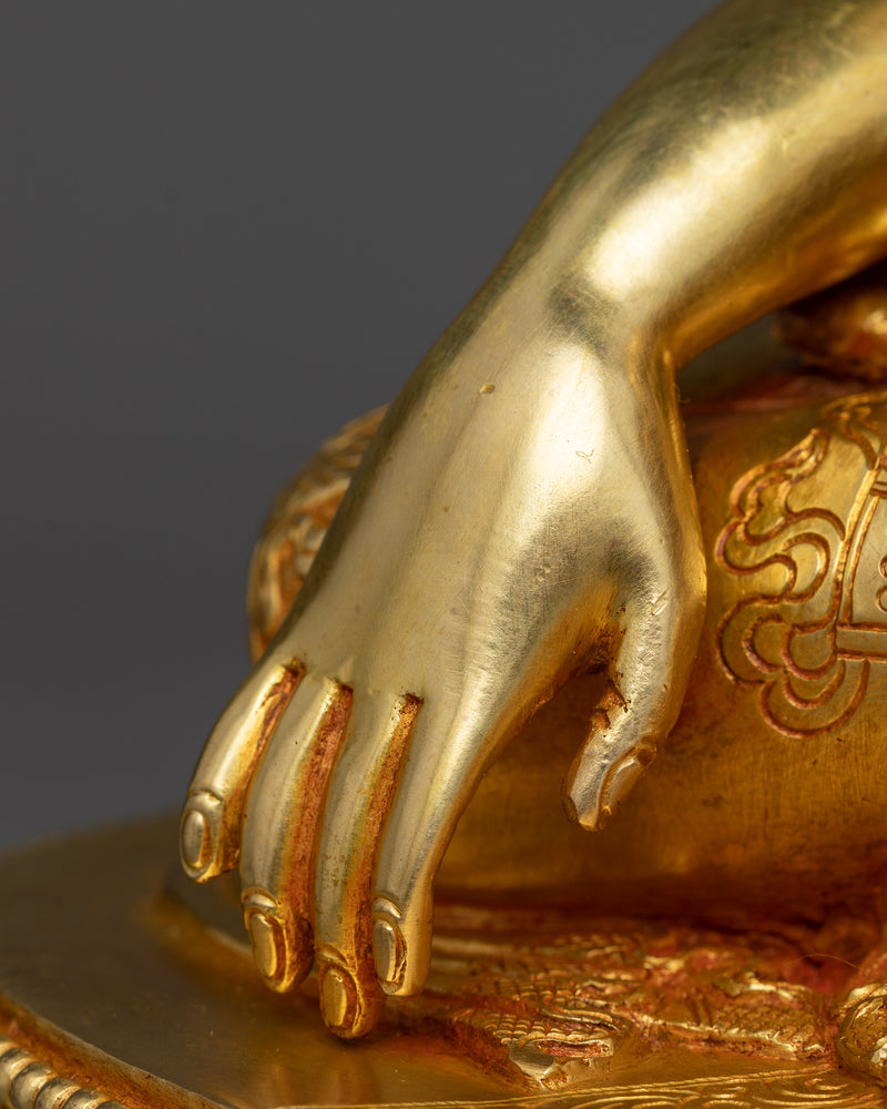 The Sage of Shakya, Shakyamuni Buddha | Himalayan 24k Gold Gilded Statue