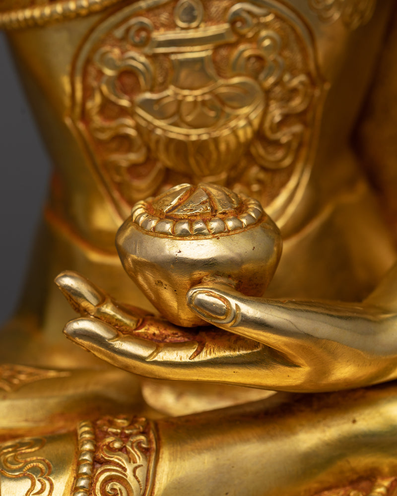 The Sage of Shakya, Shakyamuni Buddha | Himalayan 24k Gold Gilded Statue
