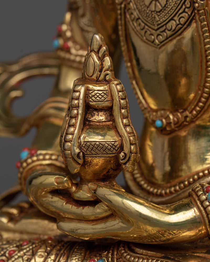 Amitayus-Aparamita Sculpture | Dual Essence of Longevity & Wisdom