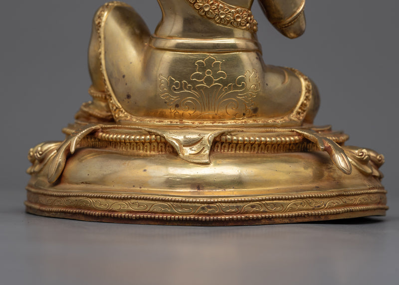 Virupa Sculpture, The Illustrious Mahasiddha | 24K Gold Gilded Statues