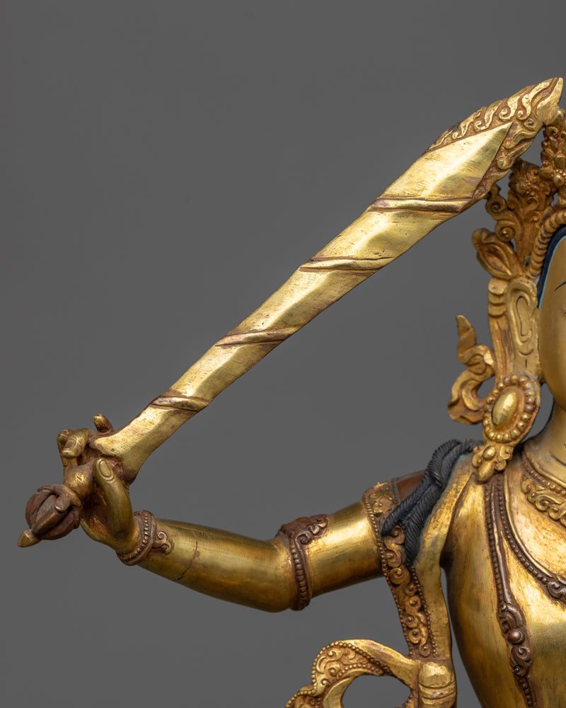 Arapacana Manjushri Sculpture | Wisdom's Luminous Beacon