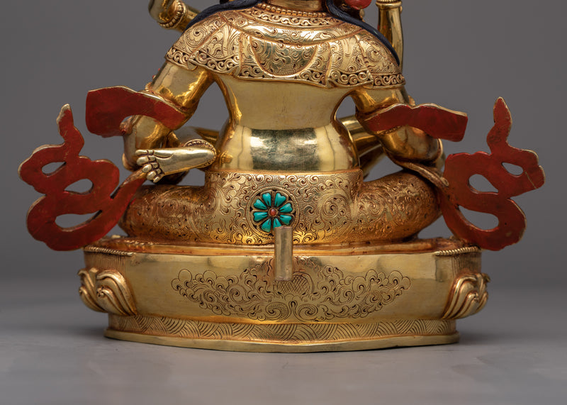 Dzambhala & Consort Statue | Union of Prosperity