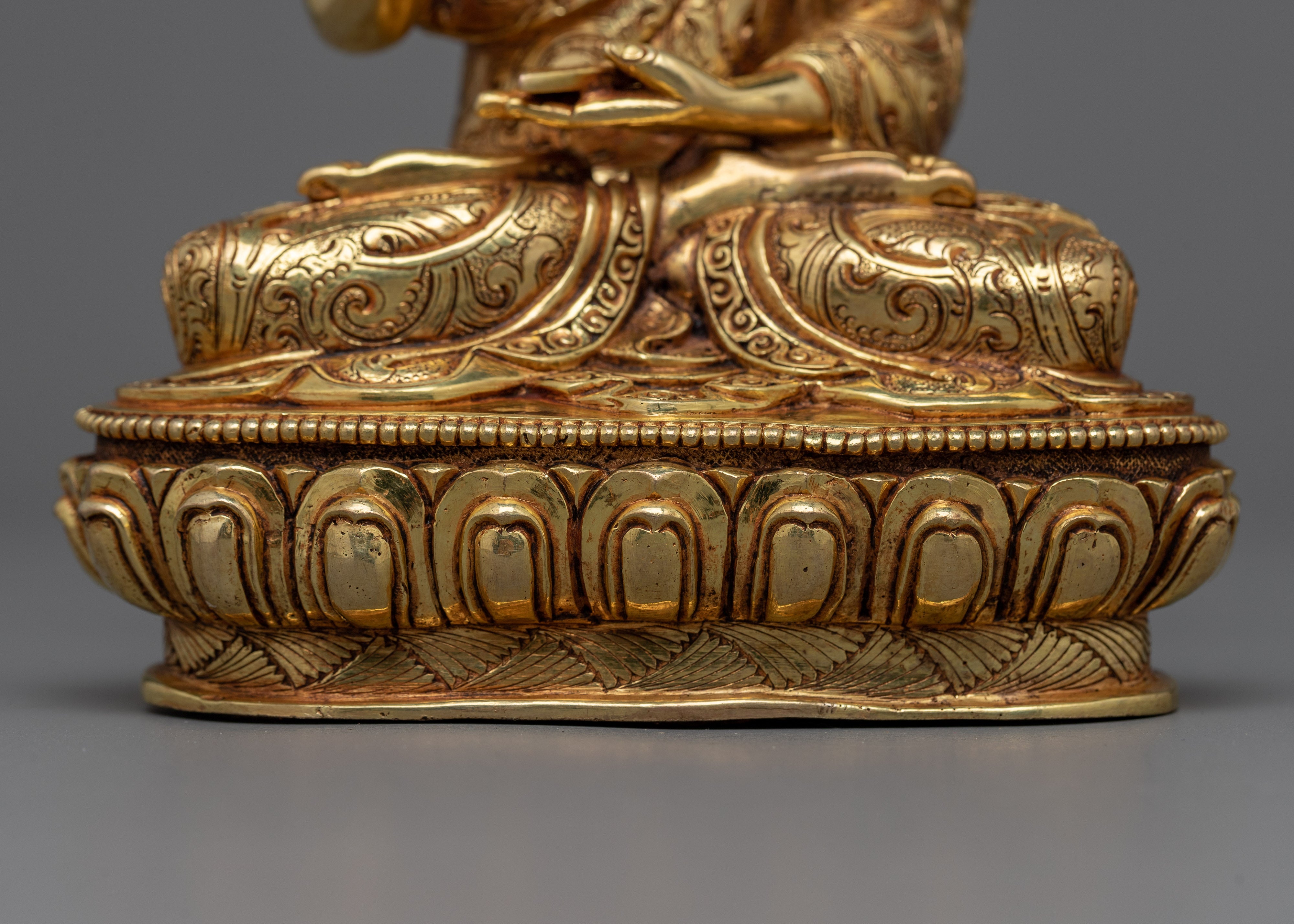 Tsongkapa & His Main Disciples Statue Set | Himalayan Gold Gilded Art