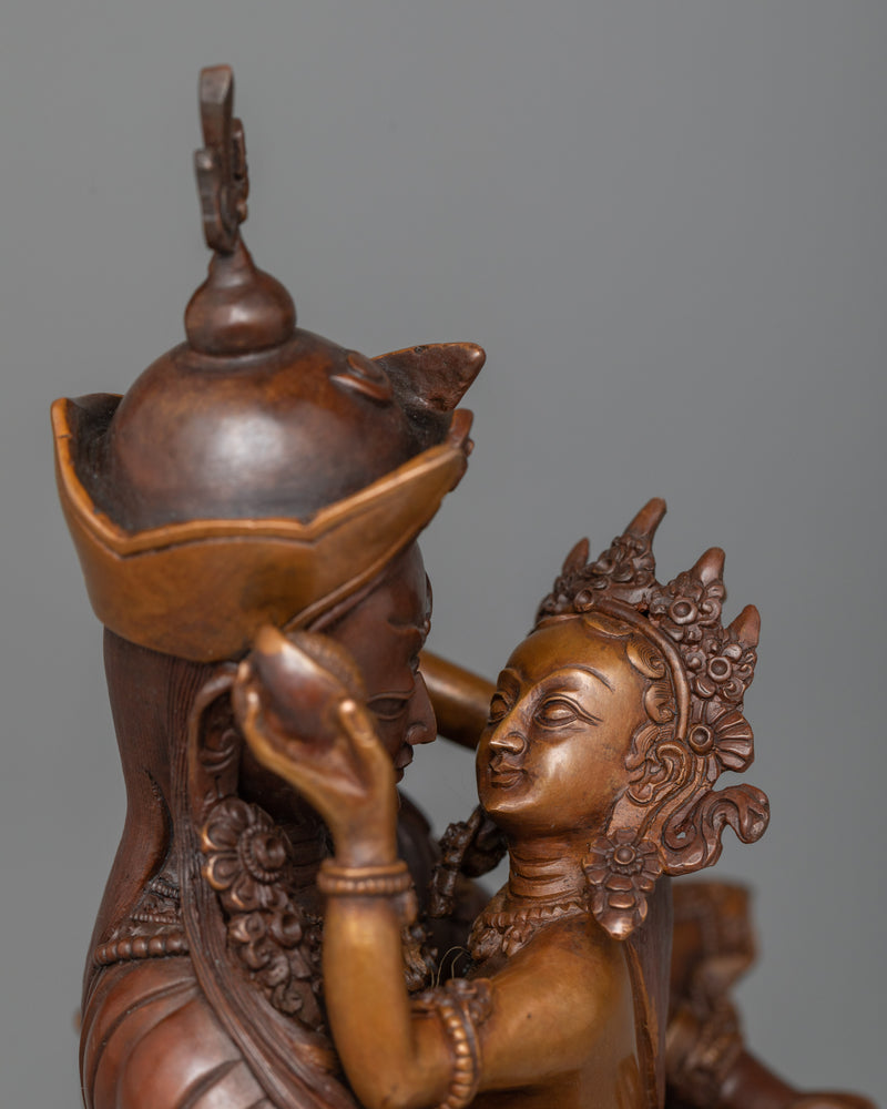 Guru Rinpoche with Consort Sculpture | Spiritual Harmony