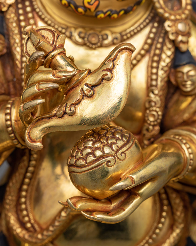 Mahakala of Sakya Tradition | Sakya Mahakala 24K Gold Gilded Statue