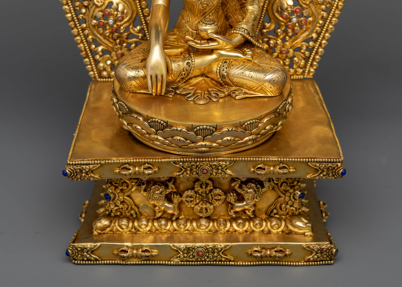 Shakyamuni Buddha Statue Decor | Himalayan Buddhist Artwork