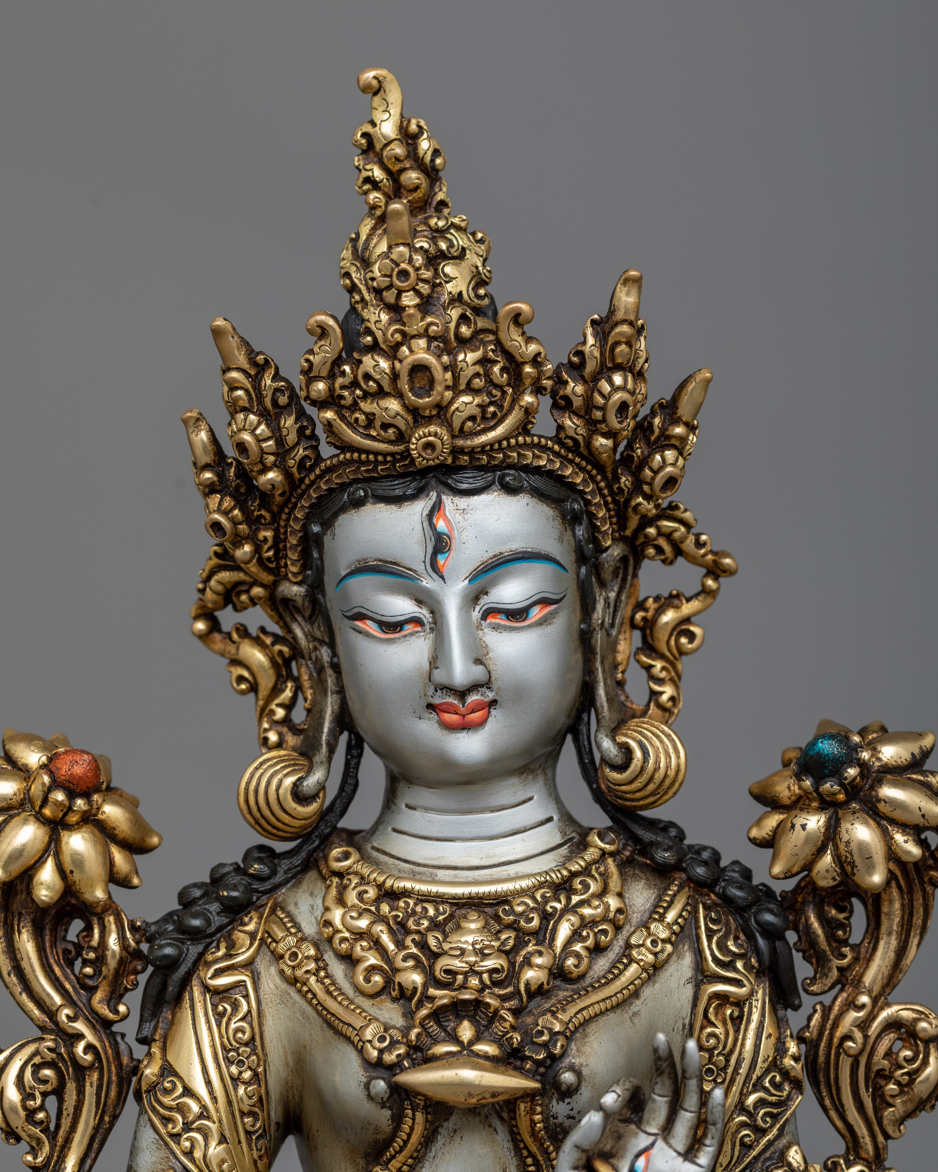 tibetan-white tara-statue