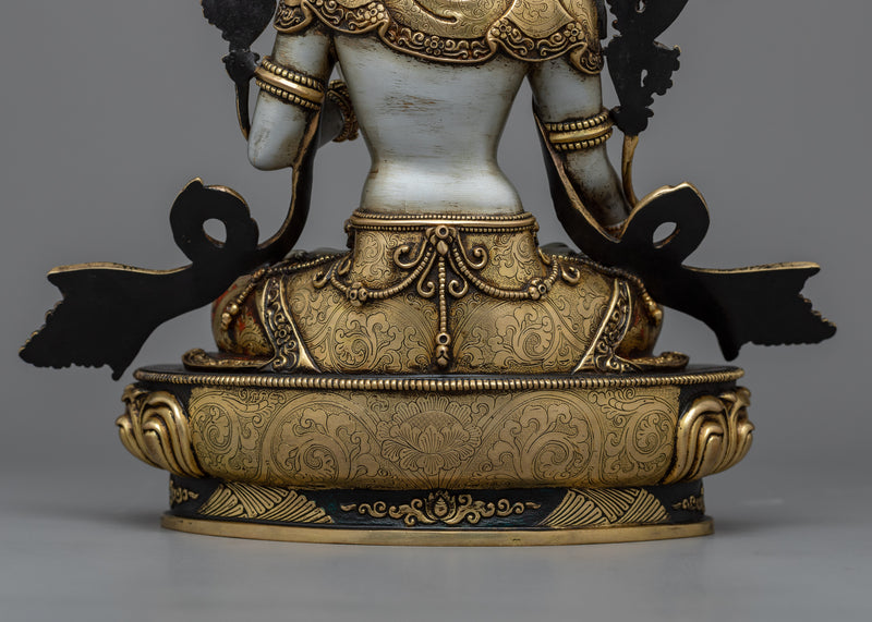 Tibetan Tara Statue | Celestial Long Life Deity White Tara