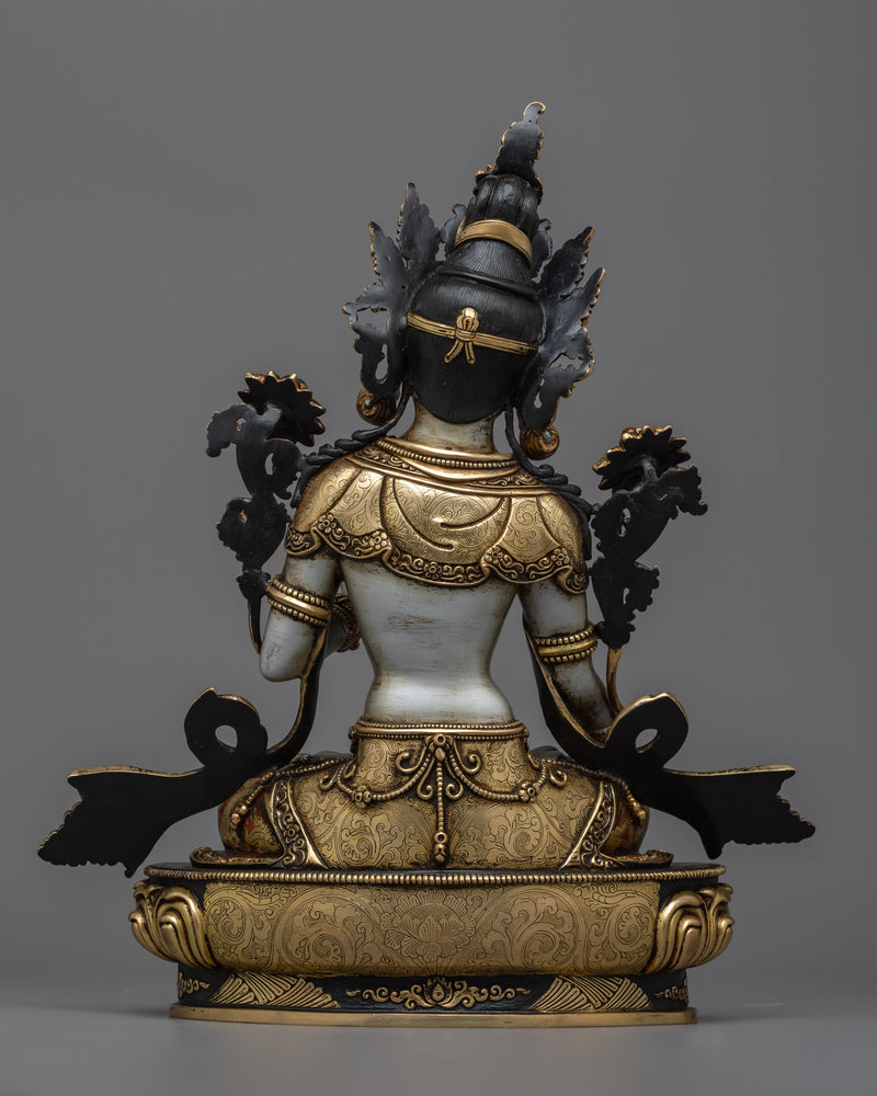 Tibetan Tara Statue | Celestial Long Life Deity White Tara