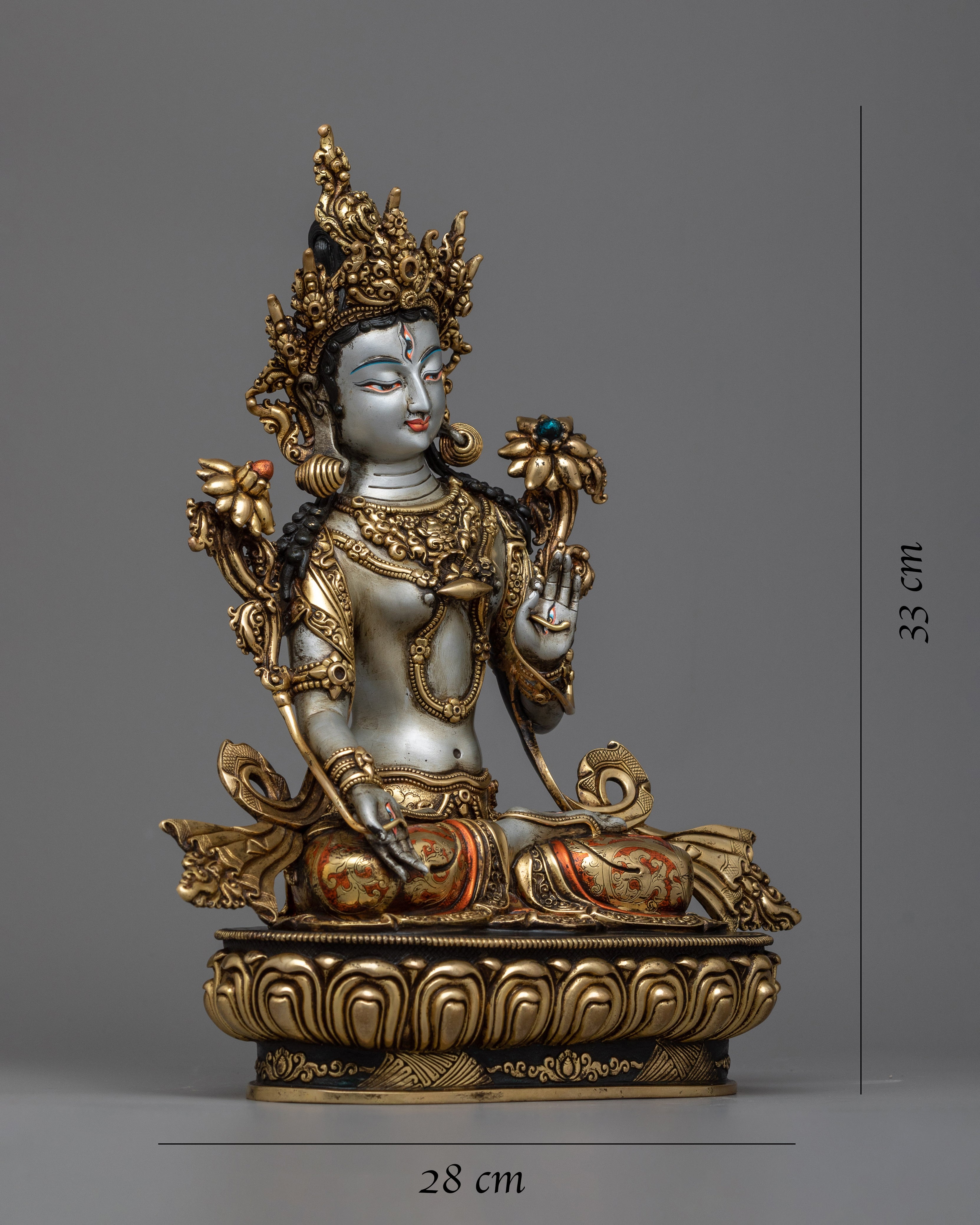 tibetan-white tara-statue