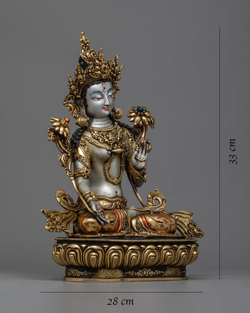 tibetan-white tara-statue