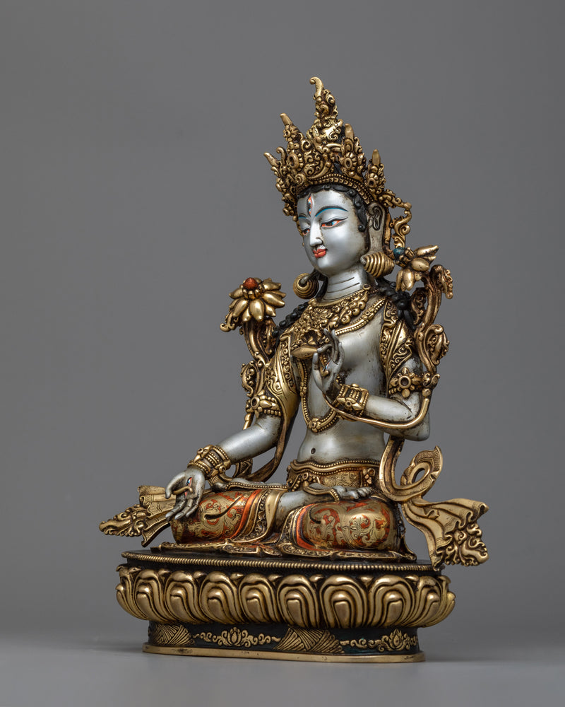 tibetan-white tara-statue
