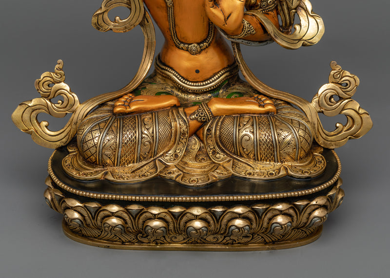 Radiant Manjushri God Statue | Wisdom's Golden Effigy