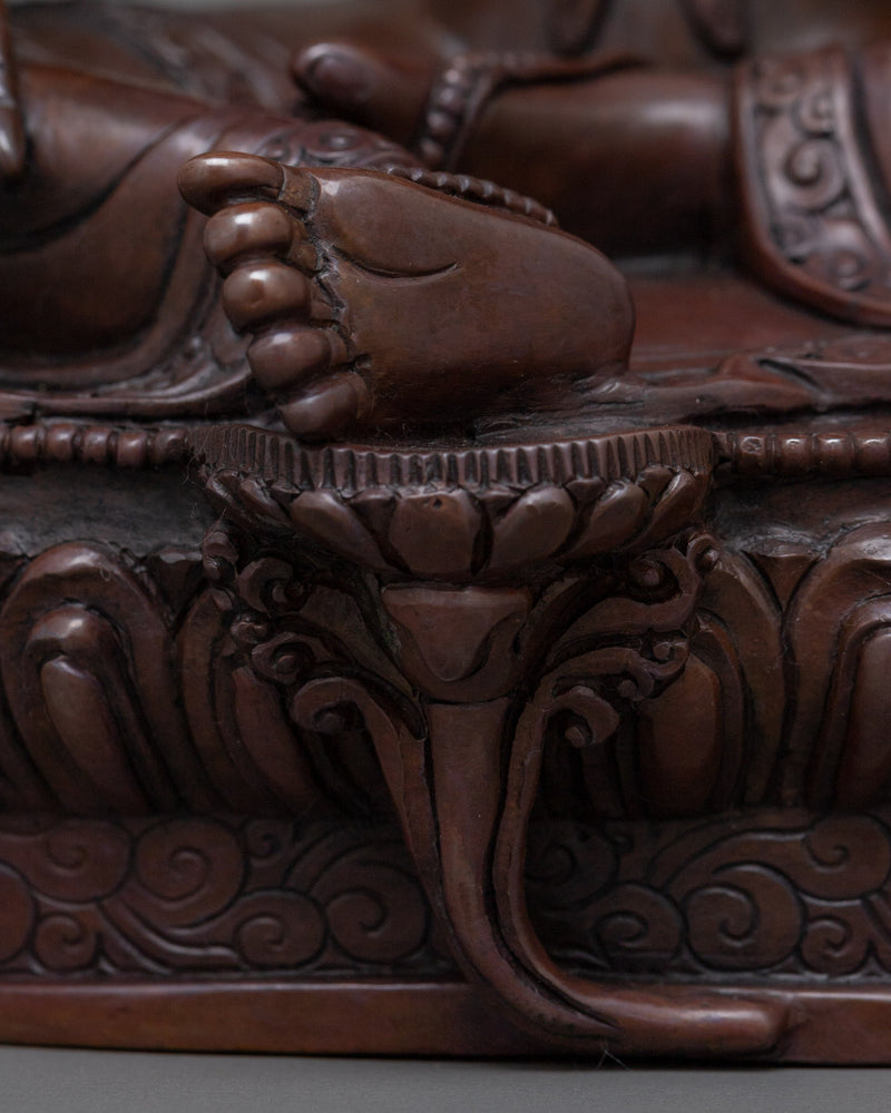 Green Tara Sculpture Online | Compassion in Oxidized Copper