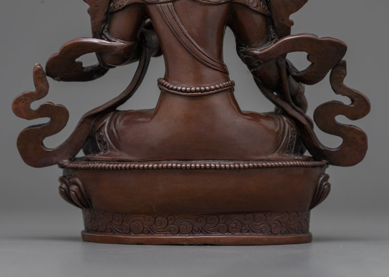 Green Tara Sculpture Online | Compassion in Oxidized Copper