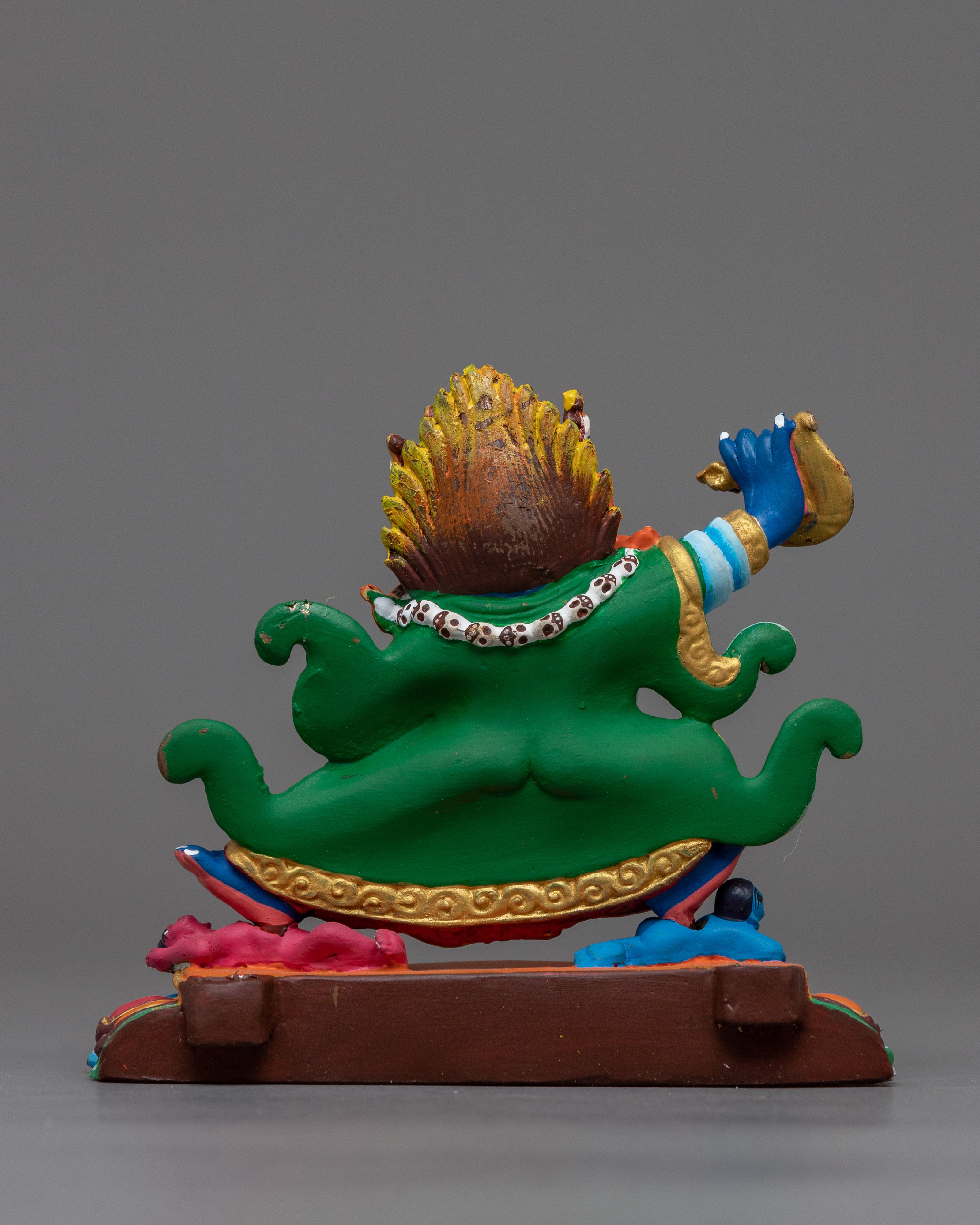 Compact Mahakala Bernagchen Sculpture | Guardian Deity of Protection and Power