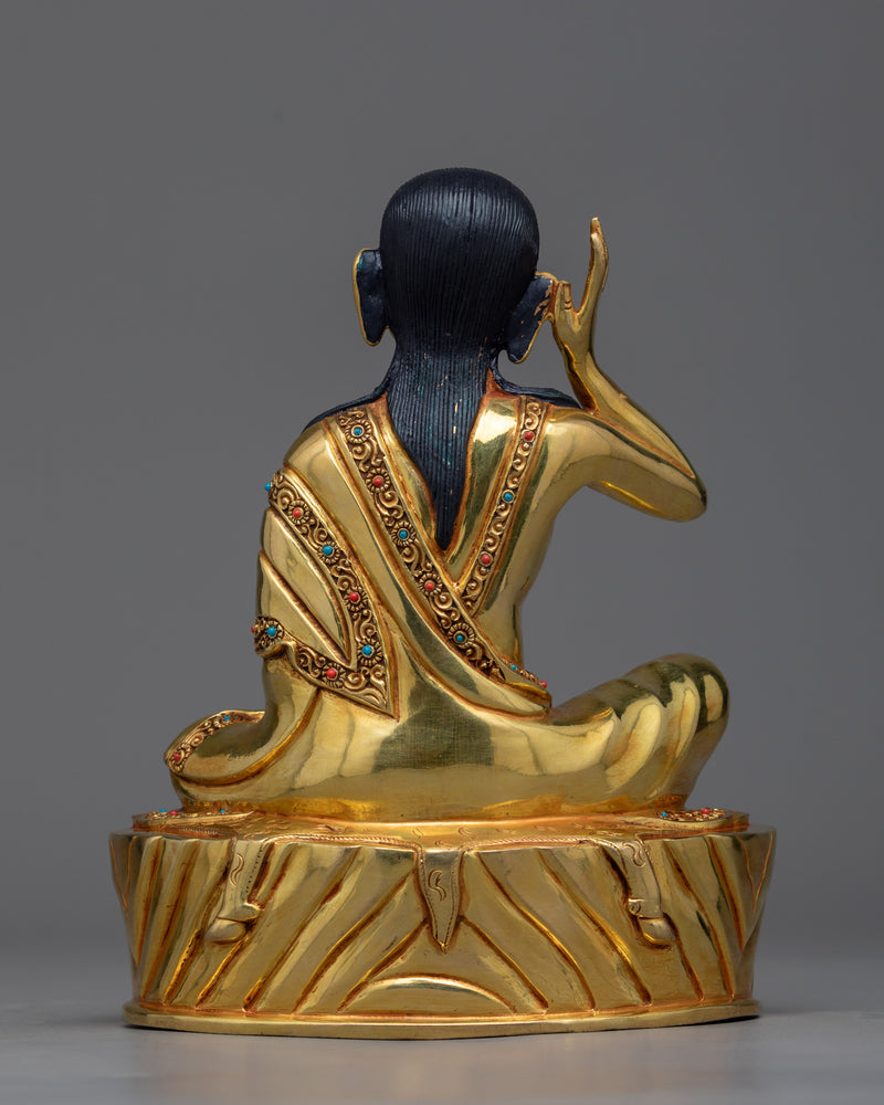 Milarep - The Yogi Sage Figurine | Himalayan 24k Gold Gilded Art