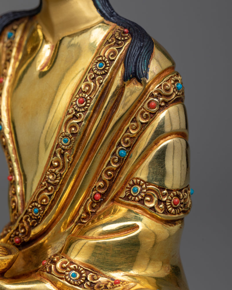 Milarep - The Yogi Sage Figurine | Himalayan 24k Gold Gilded Art