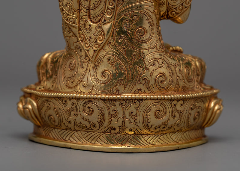 Tsong kha pa with Disciples | Sacred Ensemble | Triple Layer Gold Gilded