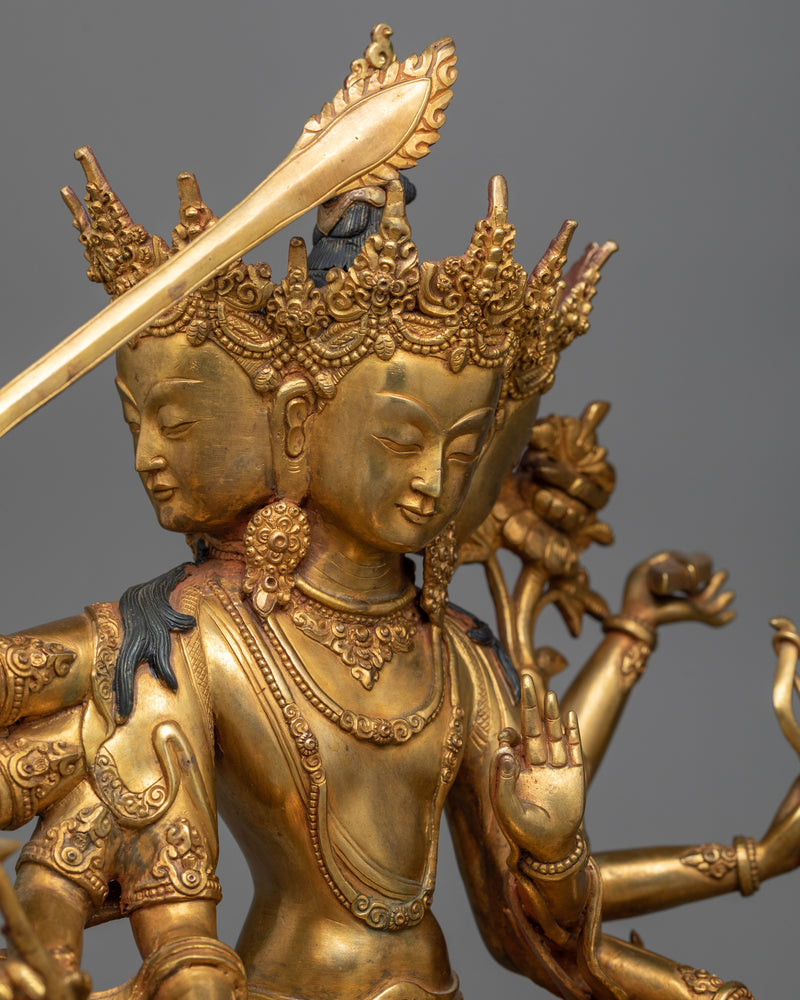 Maha Manjushri | The Wisdom Confluence Statuette