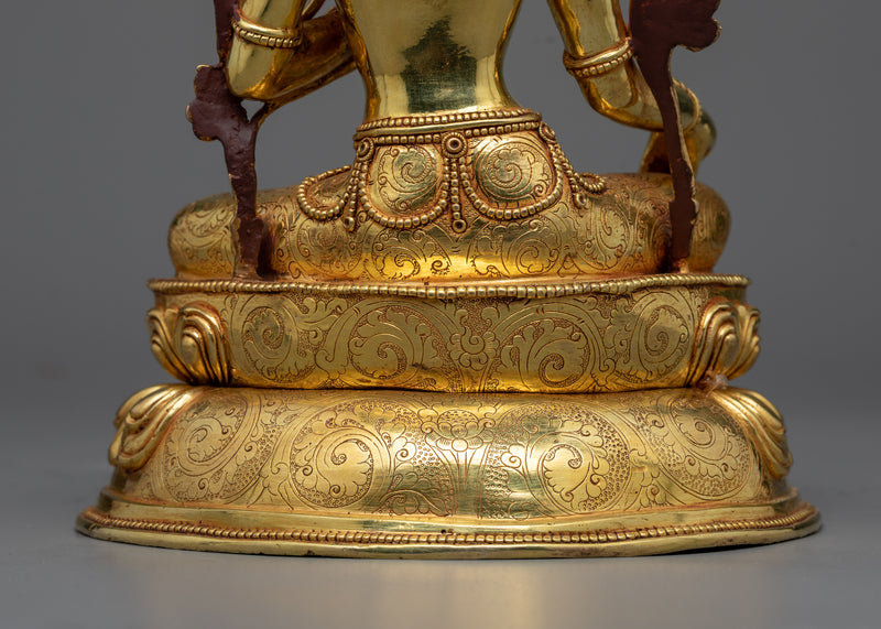 The Buddhist Goddess Statue, Green Tara | Himalayan Traditional Sculpture