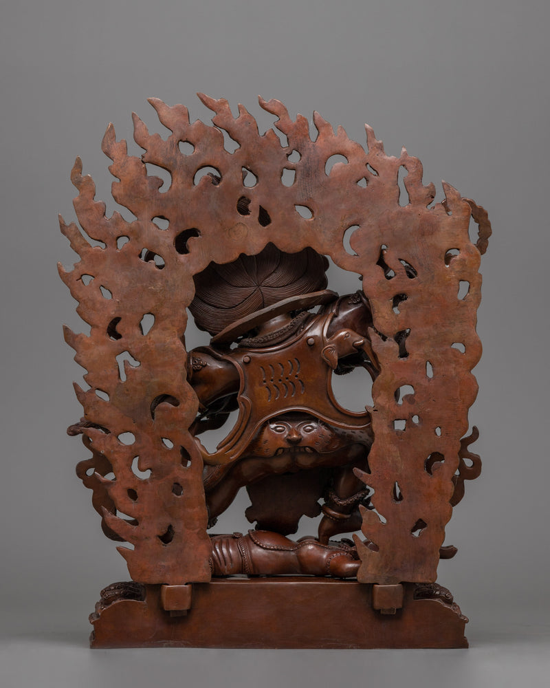 Six-Armed Mahakala Sculpture | Himalayan Oxidized Art