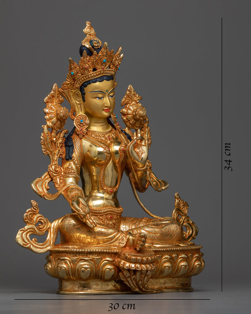 beautiful-green-tara-sculpture