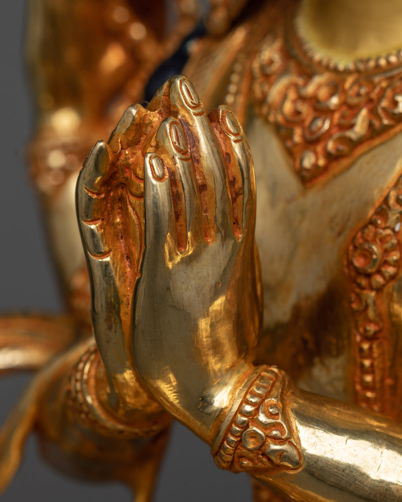 Radiant Chenresi Statue | 24K Gold Gilded Detail