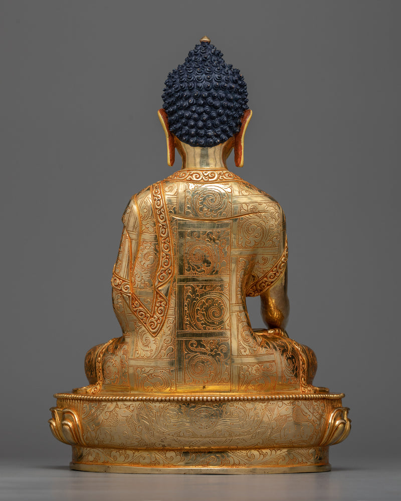 Bodhisattva Buddha Shakyamuni Statue | 24K Gold Gilded Splendor