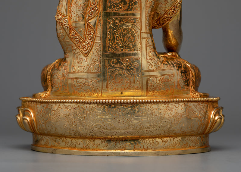 Bodhisattva Buddha Shakyamuni Statue | 24K Gold Gilded Splendor