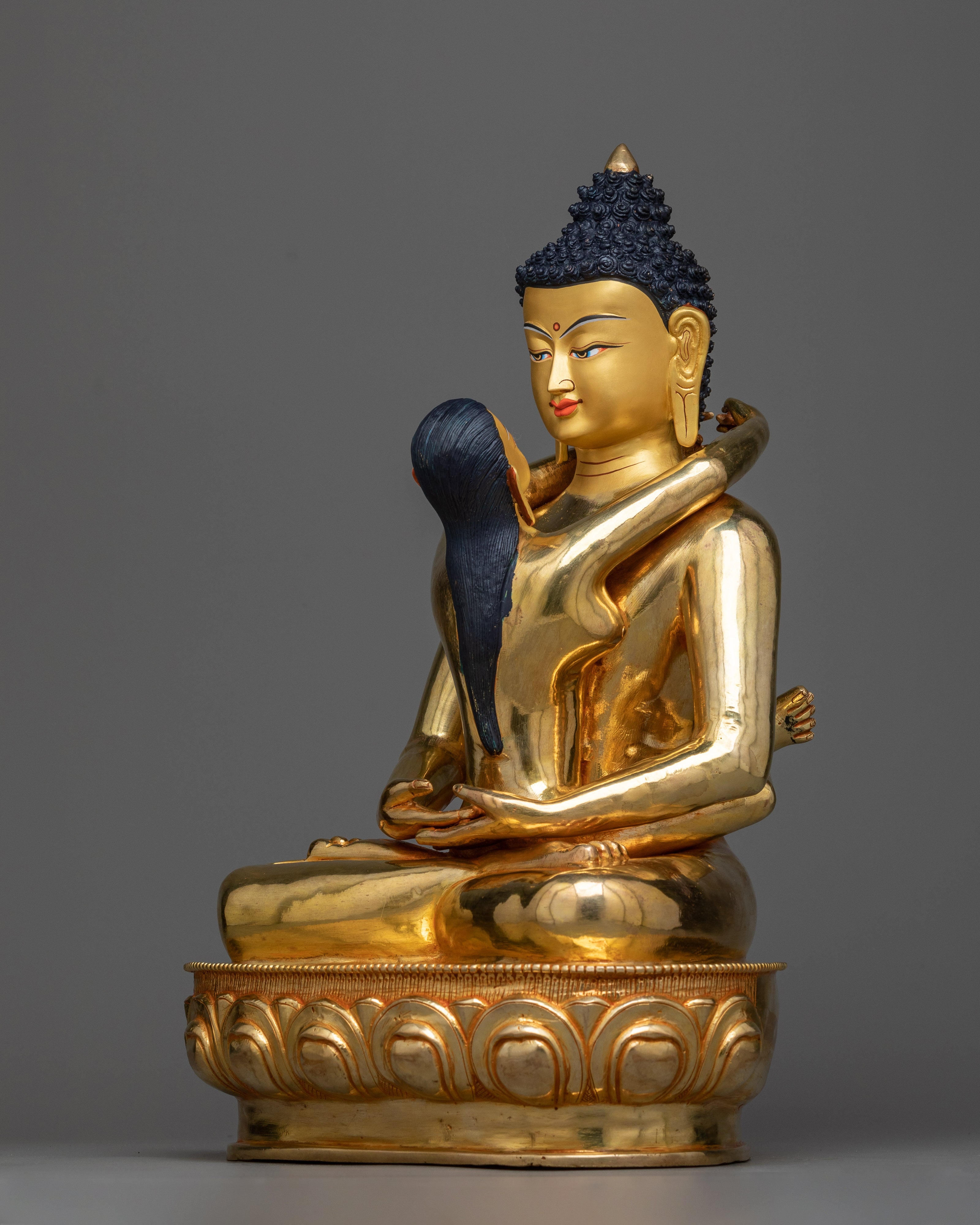 Samantabhadra and Samantabhadri Sculpture | Divine Union in 24K Gold