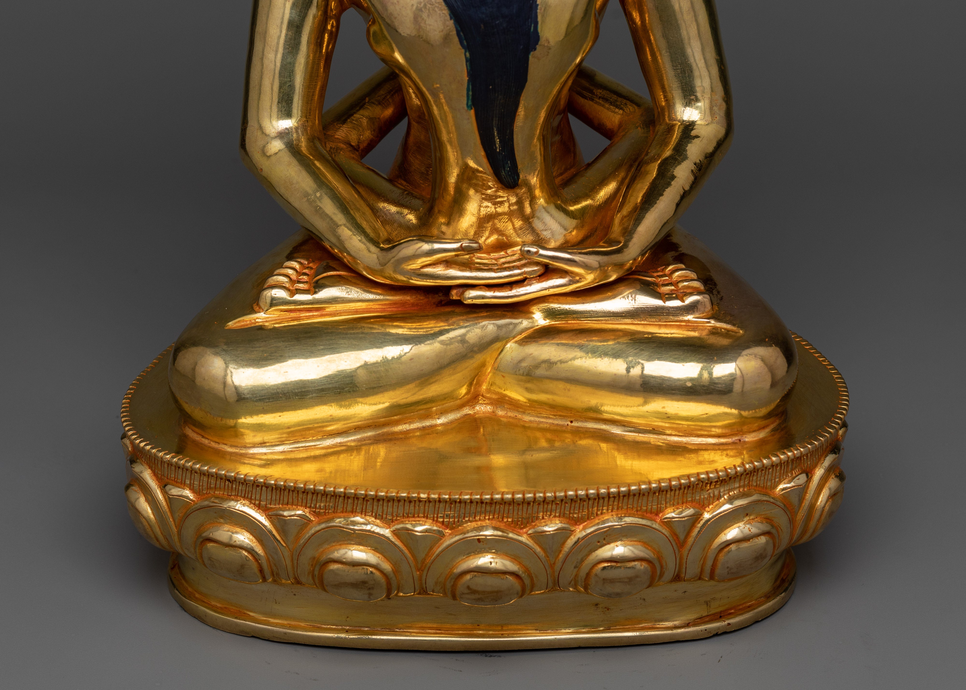Samantabhadra and Samantabhadri Sculpture | Divine Union in 24K Gold