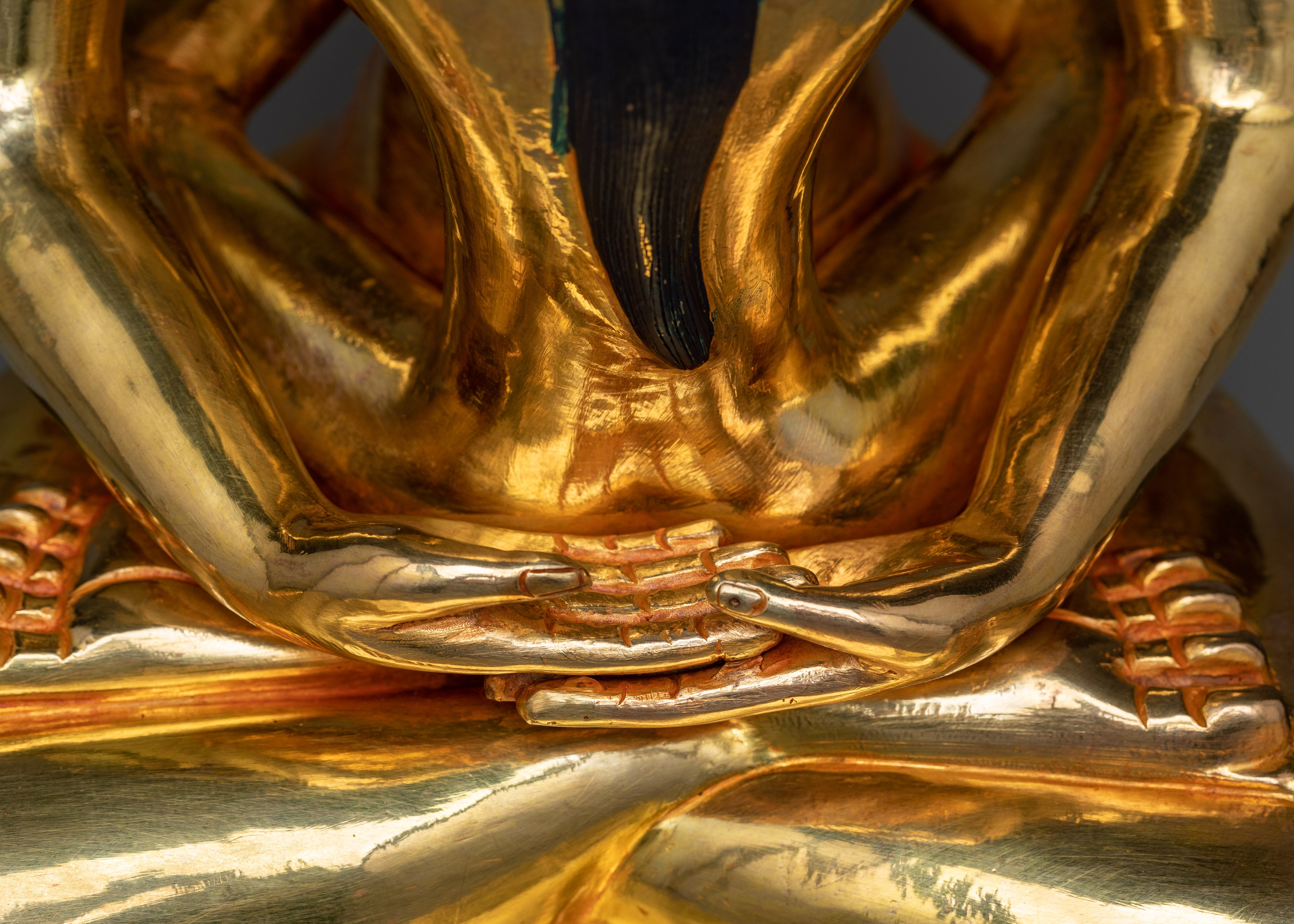 Samantabhadra and Samantabhadri Sculpture | Divine Union in 24K Gold