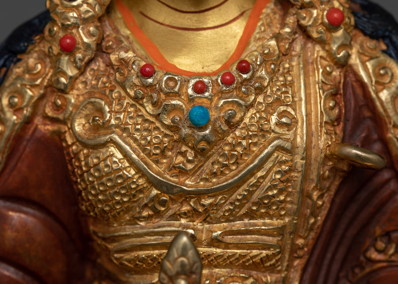 Golden Buddha Padmasambhava Statue | Buddhism Spiritual Radiance