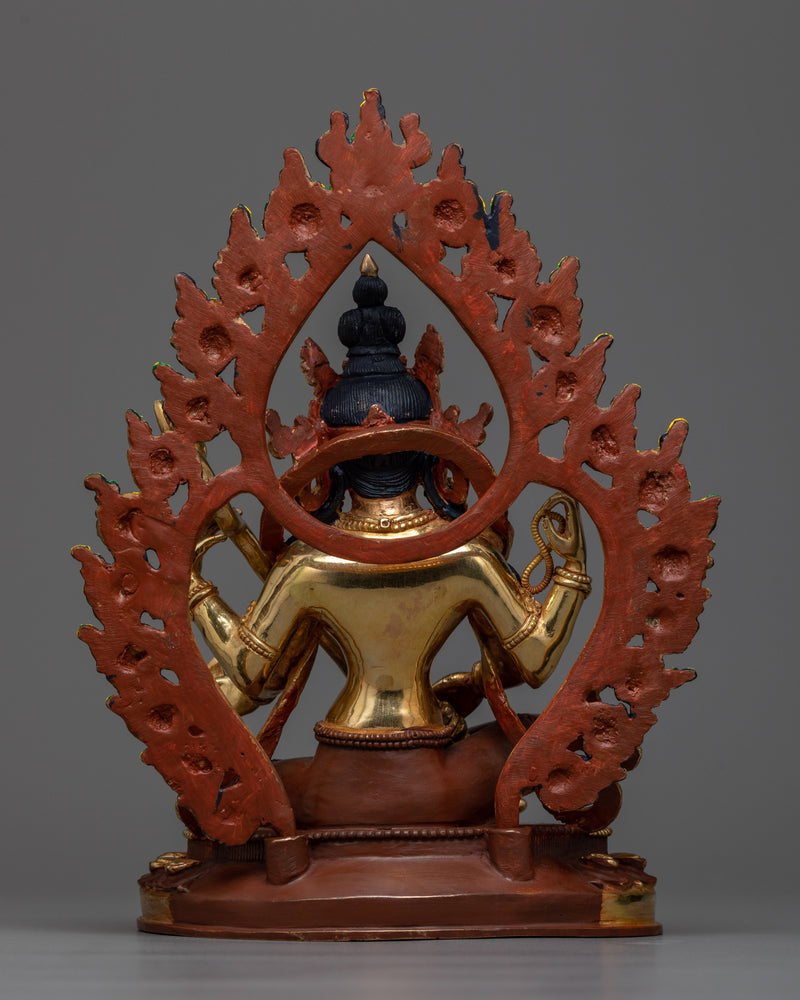 Enlightening Saraswati Art | 24K Gold Gilded Elegance Statue