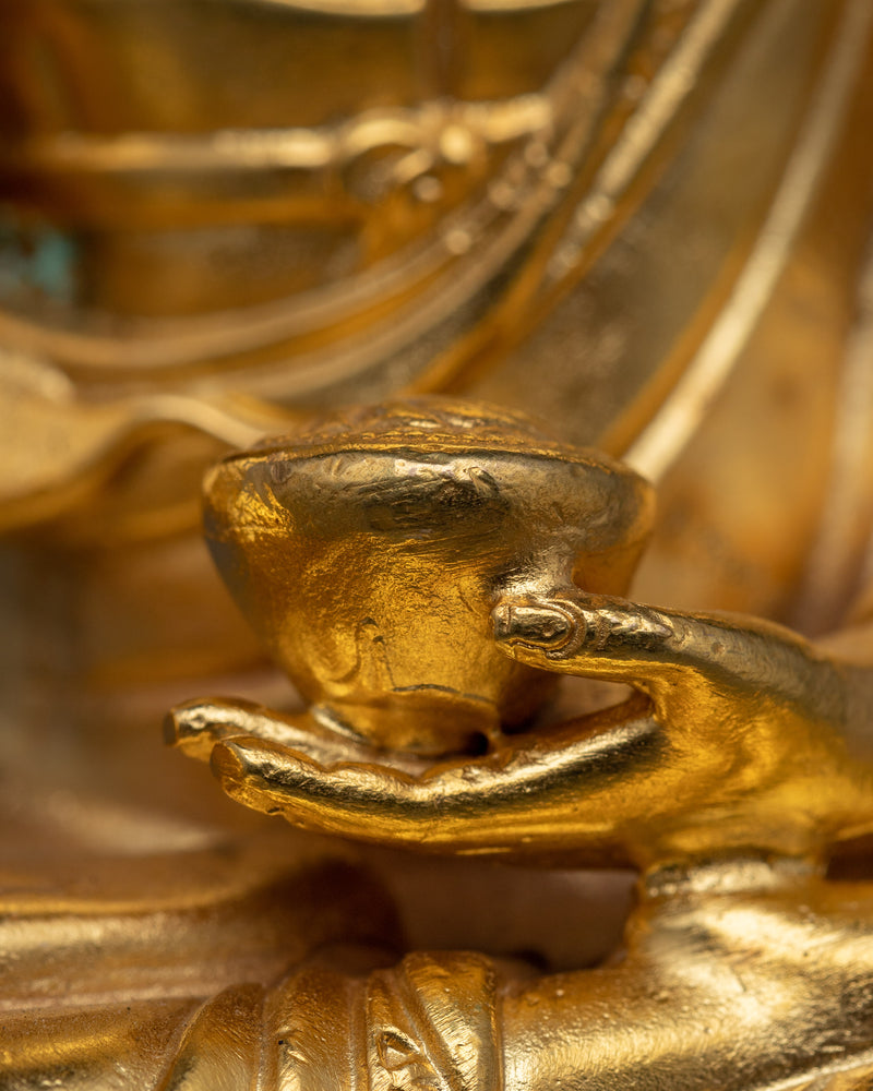 Tiny Shakyamuni Buddha Statue | 24K Gold Radiance