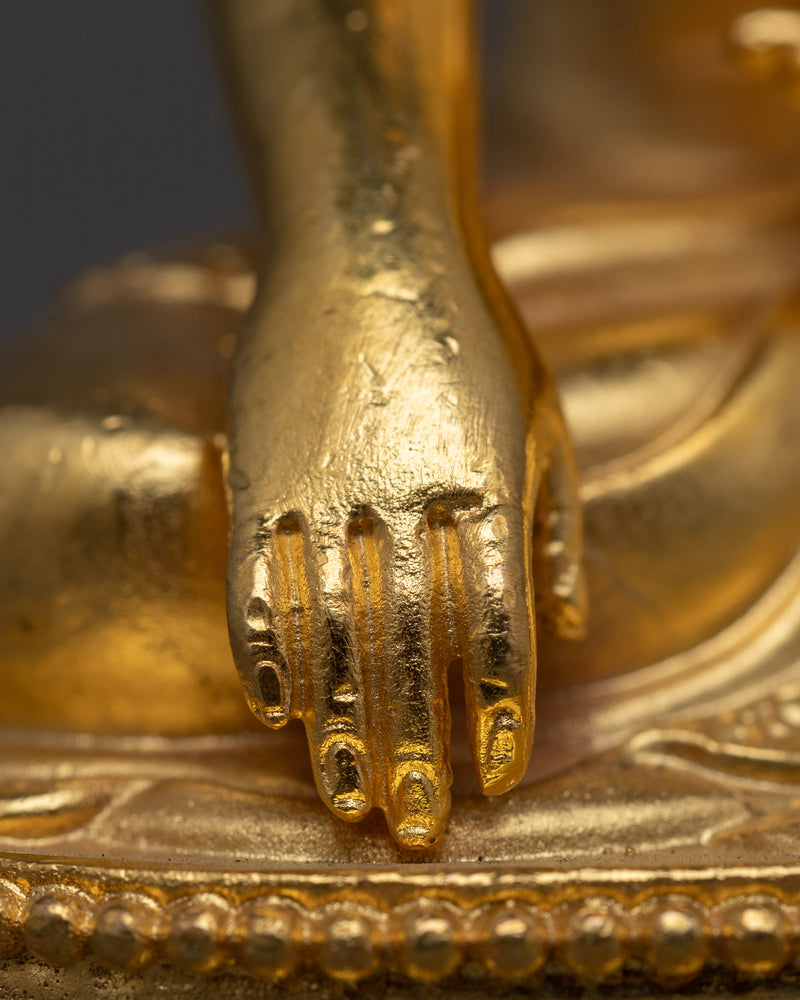 Tiny Shakyamuni Buddha Statue | 24K Gold Radiance