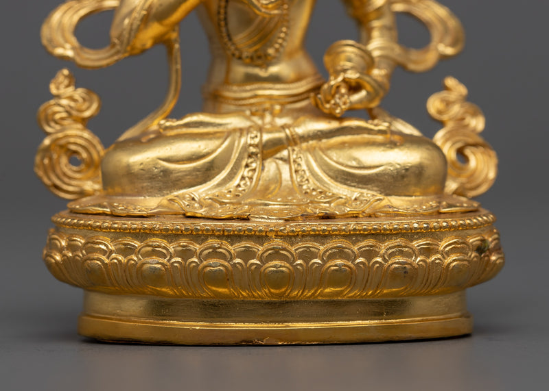 Small Vajrasattva Statue | 24K Gold Electroplated Purity