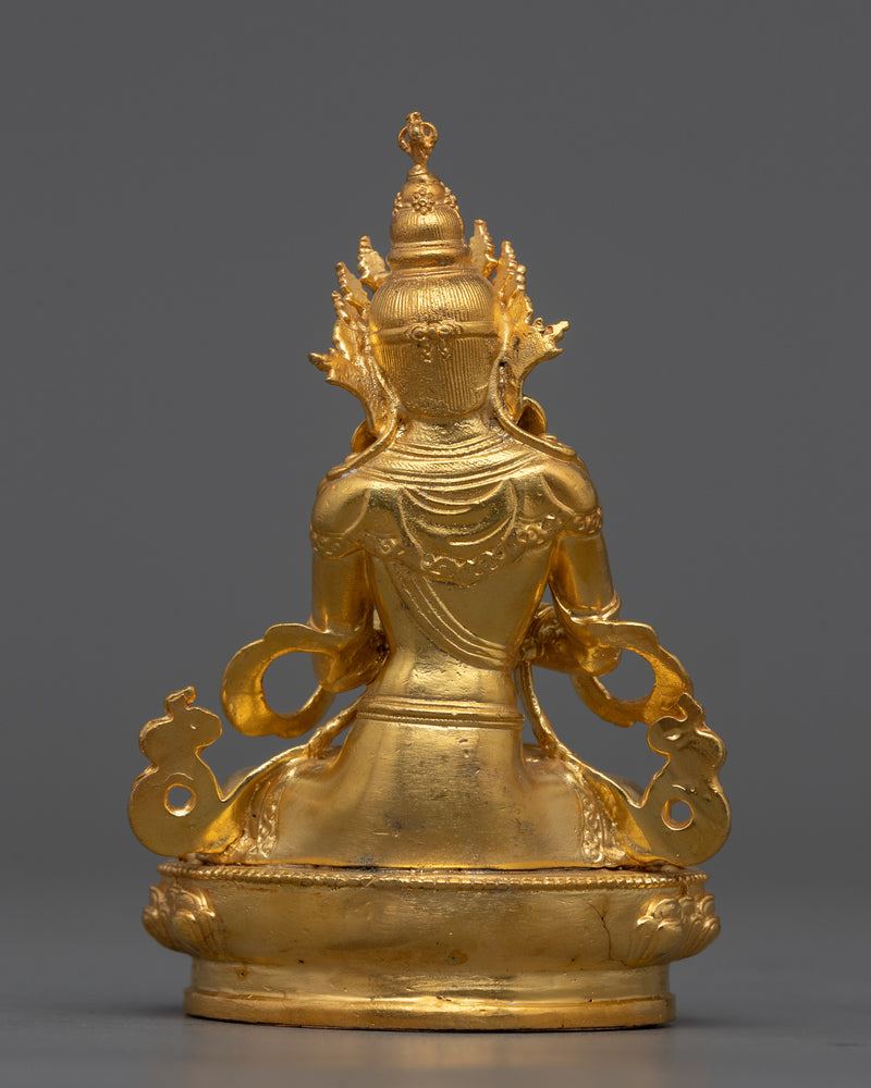 Small Scale Vajradhara Statue | 24K Gold Electroplated Majesty