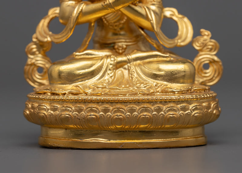 Small Scale Vajradhara Statue | 24K Gold Electroplated Majesty