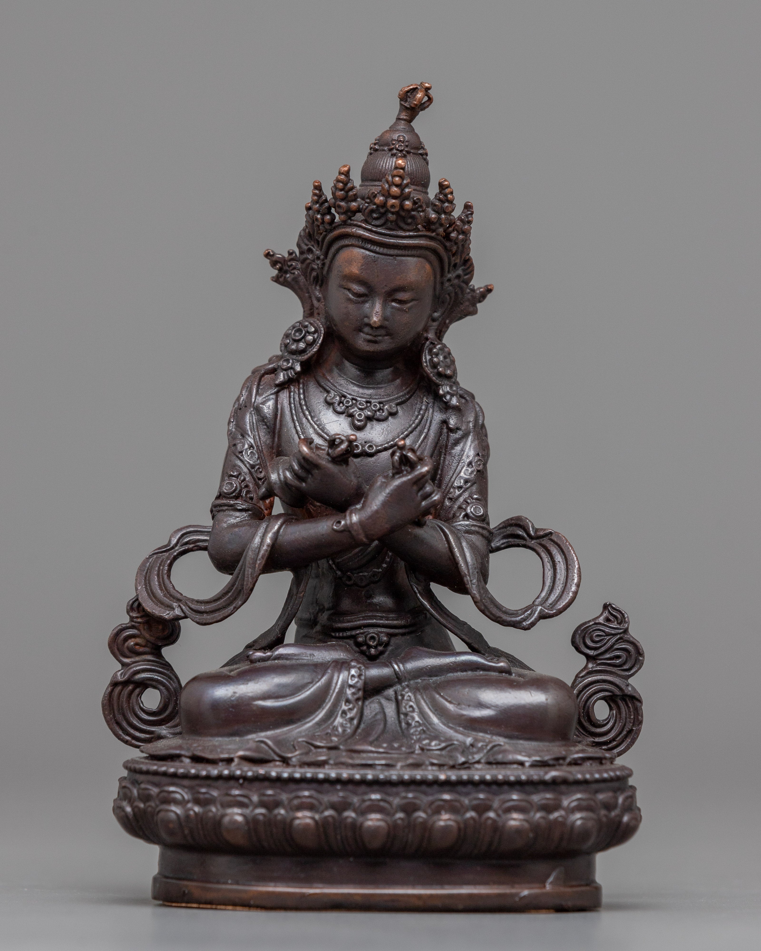 Small Bodhisattva Set in Oxidized Copper | Sacred Ensemble