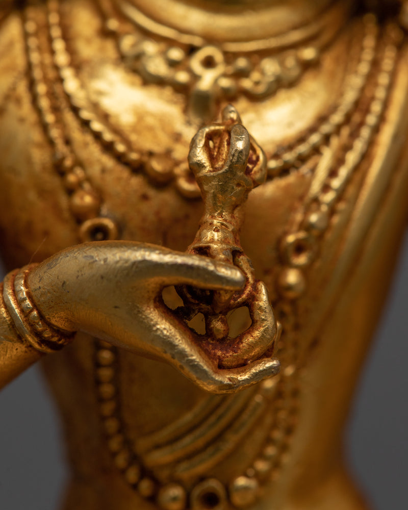 Miniature Vajrasattva Statue | 24K Gold Electroplated Purity