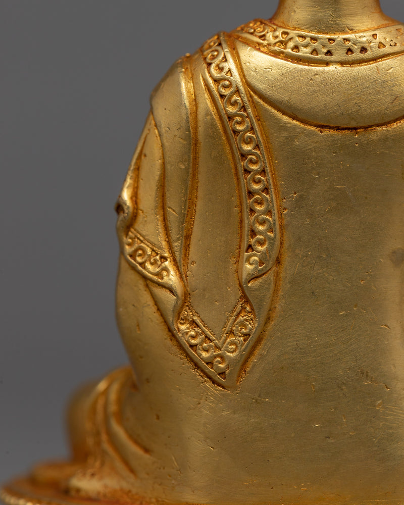 Small Statue of Shakyamuni Buddha | 24K Gold Electroplated Enlightenment