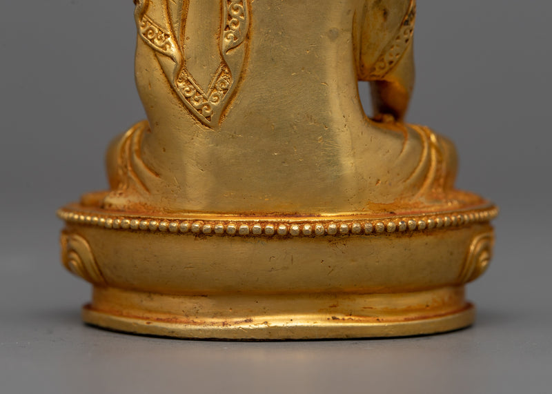 Small Statue of Shakyamuni Buddha | 24K Gold Electroplated Enlightenment