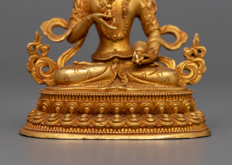 Small Statue of Vajrasattva | 24K Gold Electroplated Symbol of Purification