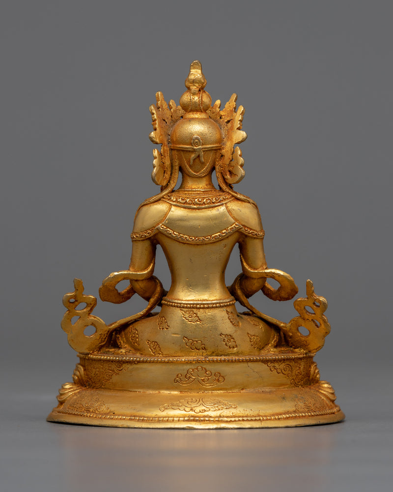 Petite Statue of Amitayus | 24K Gold Electroplated Longevity