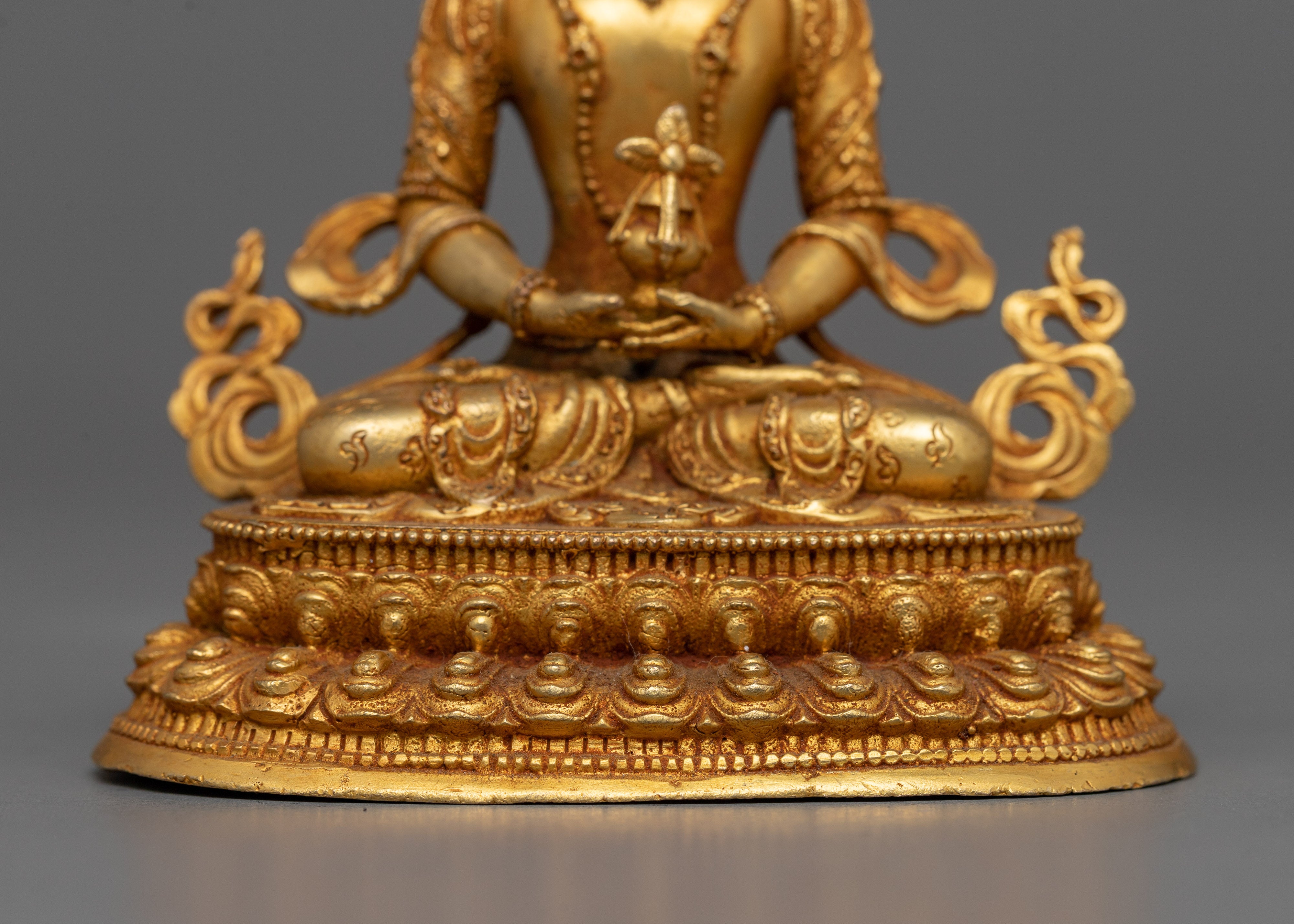 Petite Statue of Amitayus | 24K Gold Electroplated Longevity