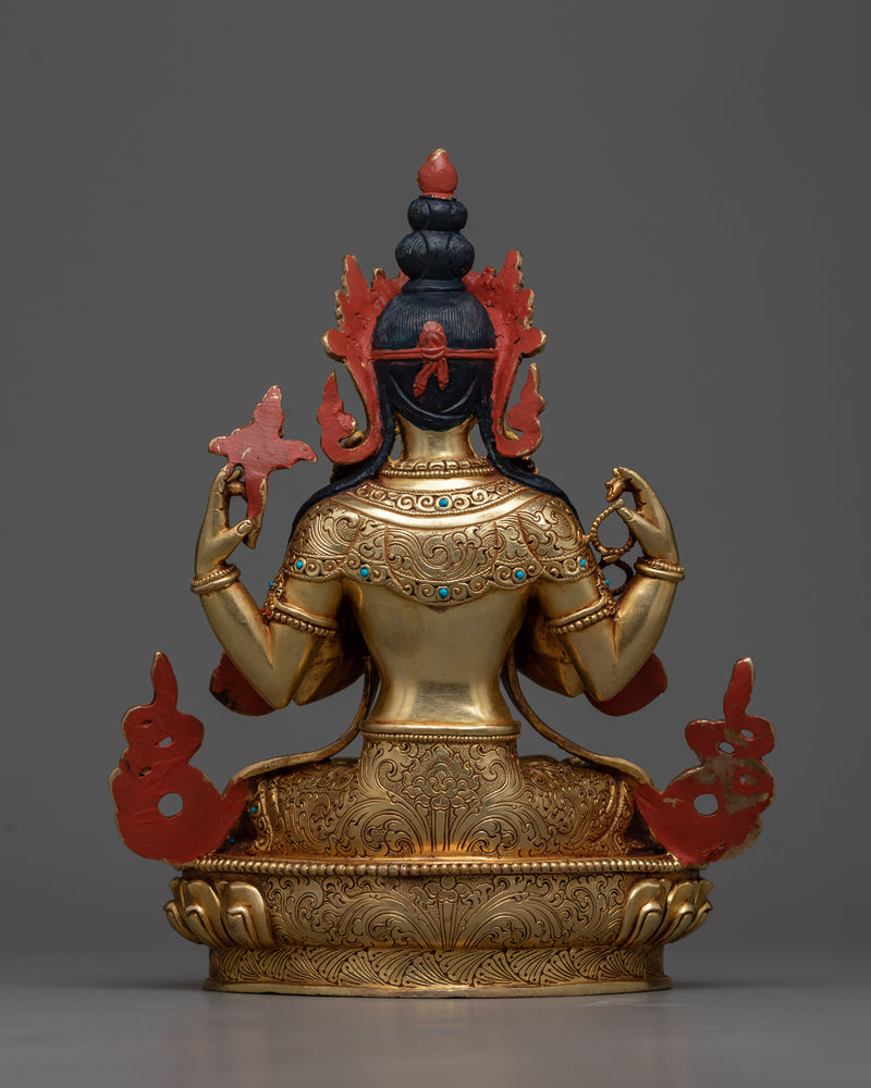 4-Armed Chenrezig Sadhana Buddhist Statue | Radiance for Spiritual Connection