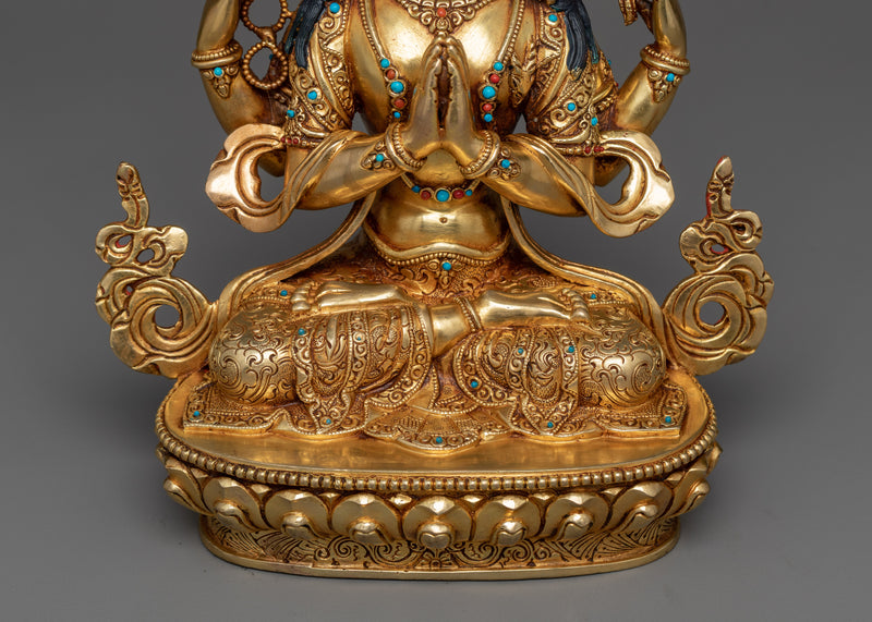 4-Armed Chenrezig Sadhana Buddhist Statue | Radiance for Spiritual Connection