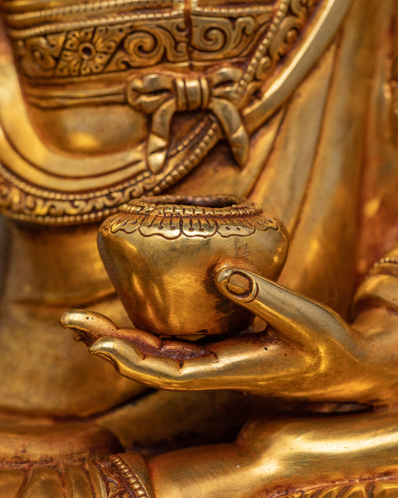 Buddhism Gautam Shakyamuni Buddha Statue | 24K Gold Elegance for Spiritual Serenity